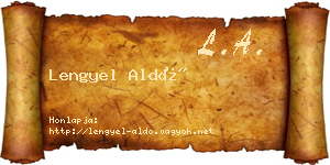 Lengyel Aldó névjegykártya